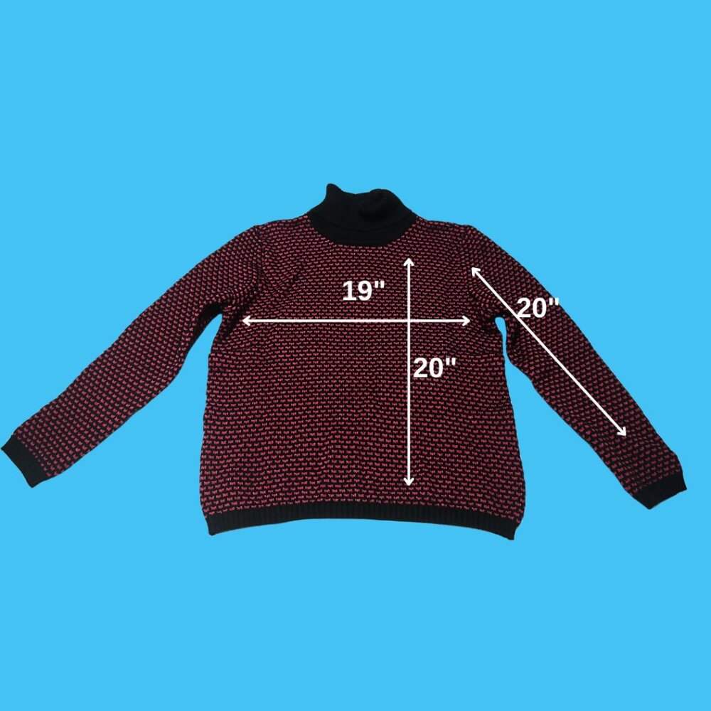 Karen Scott Turtle Neck Sweater sz L – Winter Red Jersey Knit, New with Tags